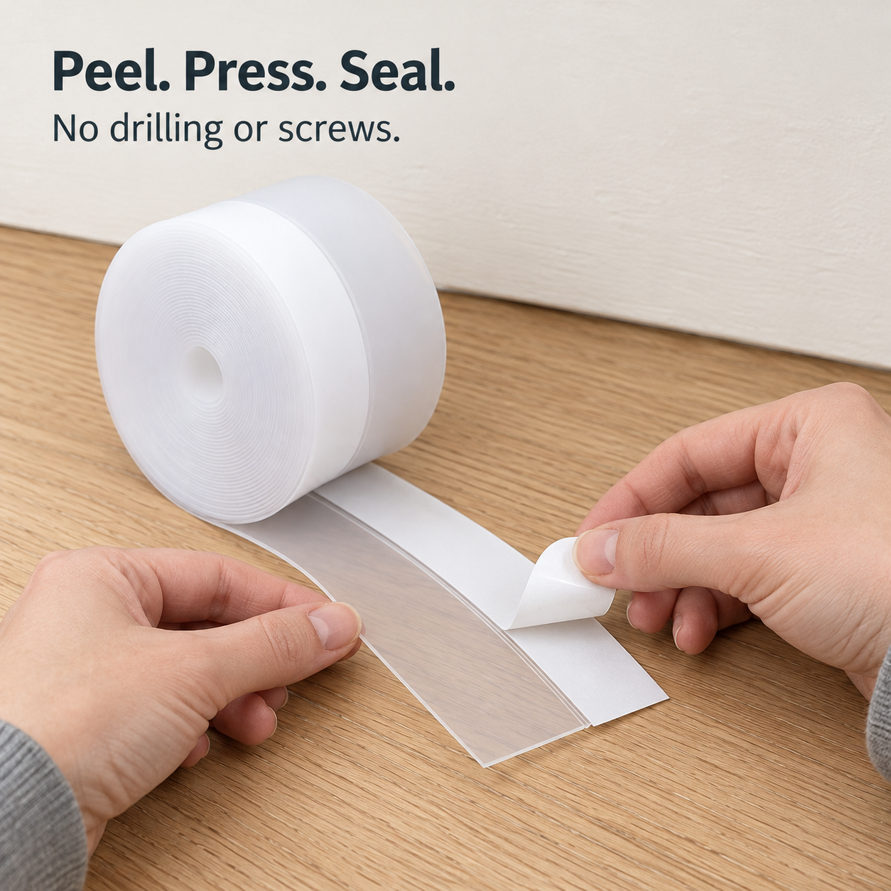 Steps for installing self-adhesive weather stripping