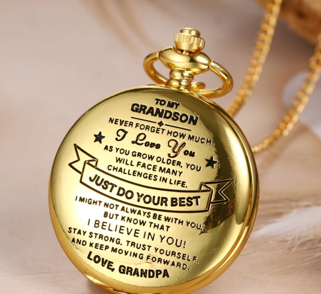 To Grandson / From Grandpa - Luxury Vintage Pocket Watch Gift