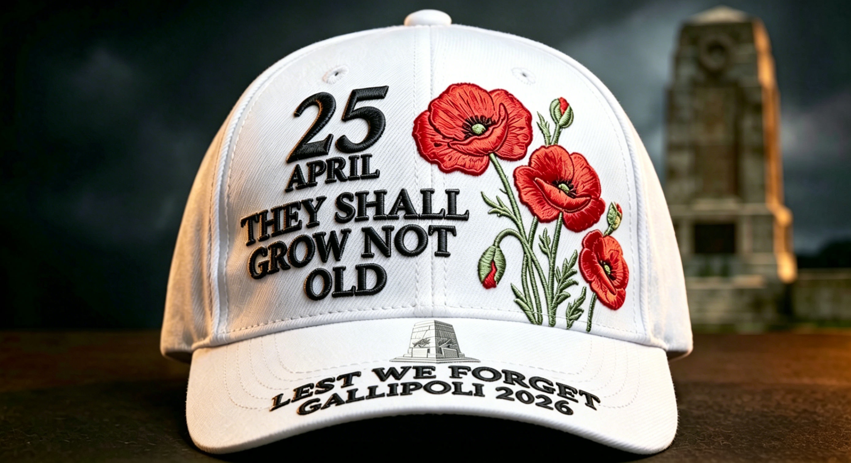 "Lest We Forget"—Gallipoli 2026 ANZAC Commemorative Cap