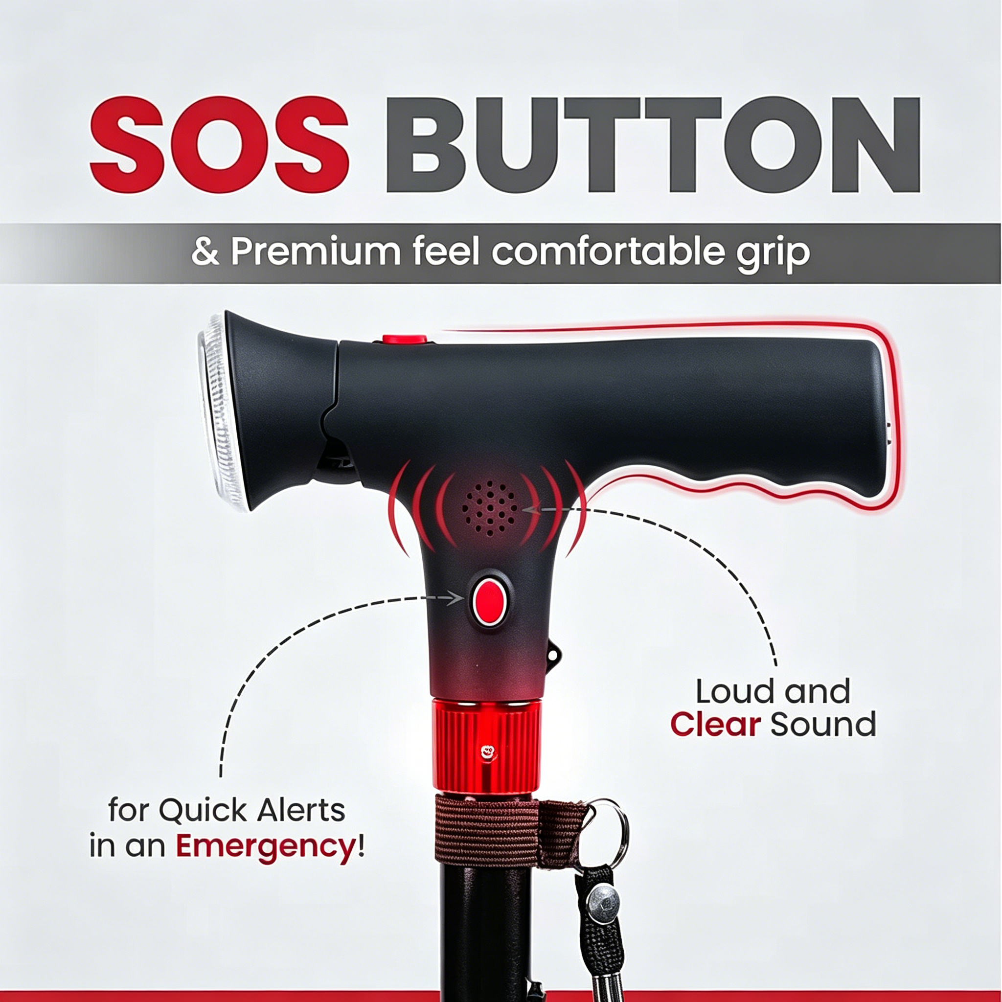 🔥Last Day 50% OFF🔥Smart Dual-Handle Walking Cane — LED Light + SOS Alarm -- Buy 2 Free Shipping🔥