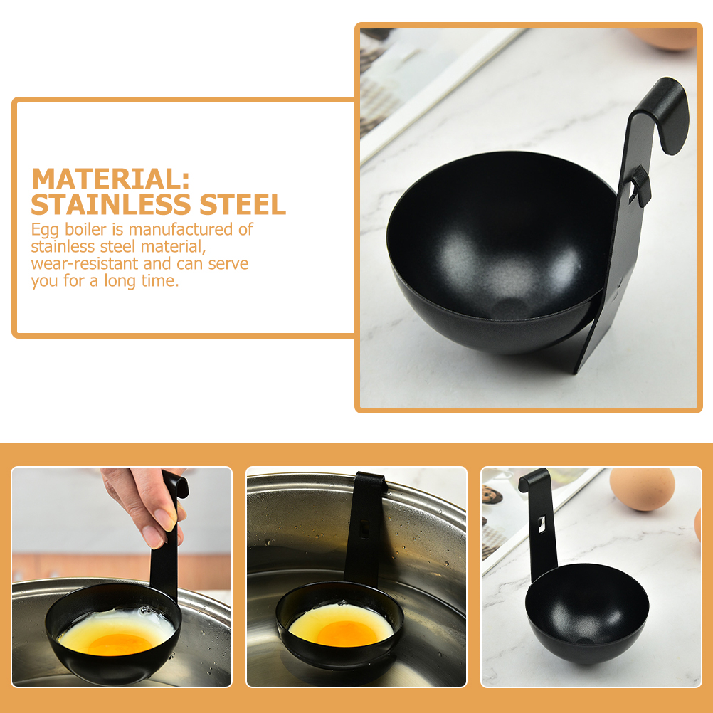 3 Pcs Stainless Steel Egg Cooker Frying Pan Household Gadgets Boiler for Eggs Microwave Holder Boiled Hard Skillet