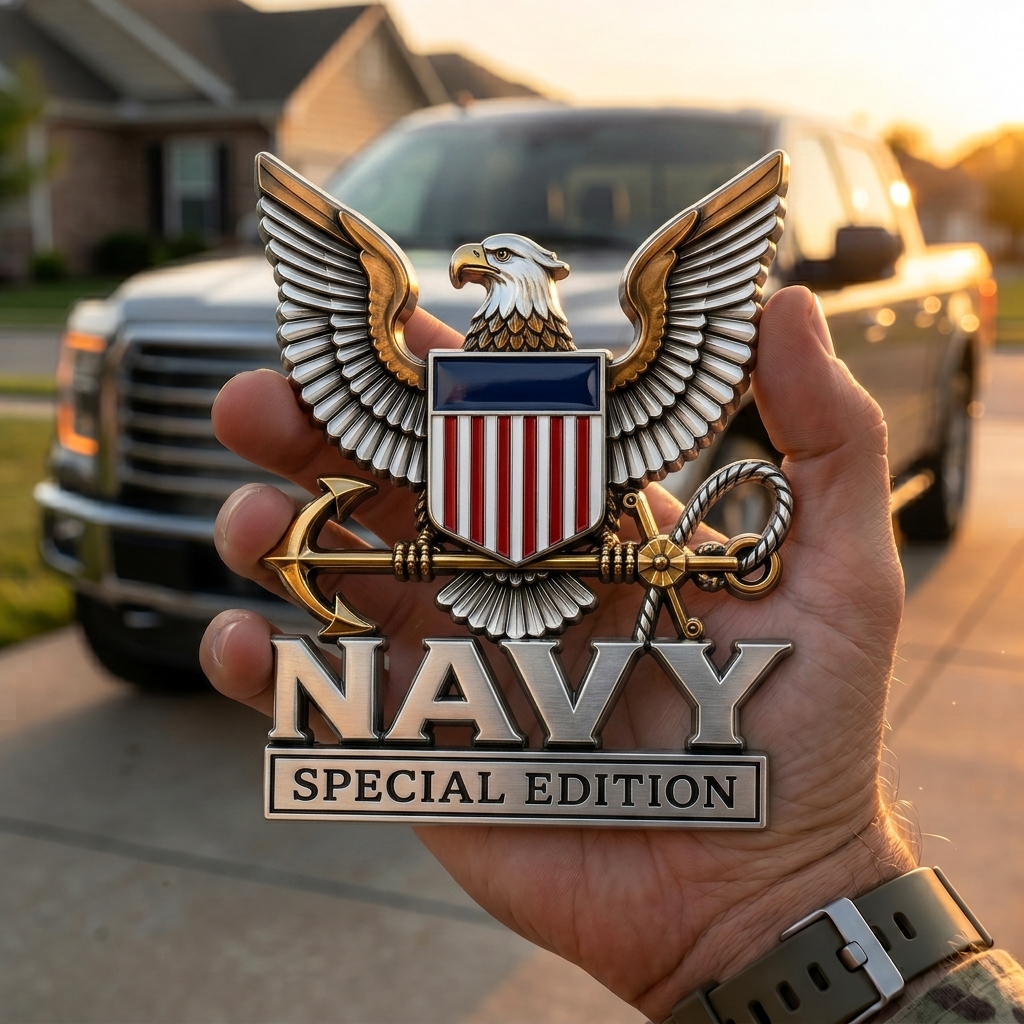 ⚓U.S. Navy Special Edition Metal Vehicle Badge