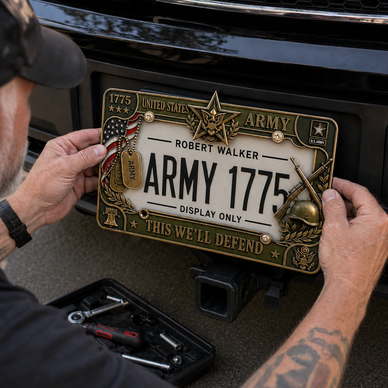 U.S. Army "This We'll Defend" License Plate Frame