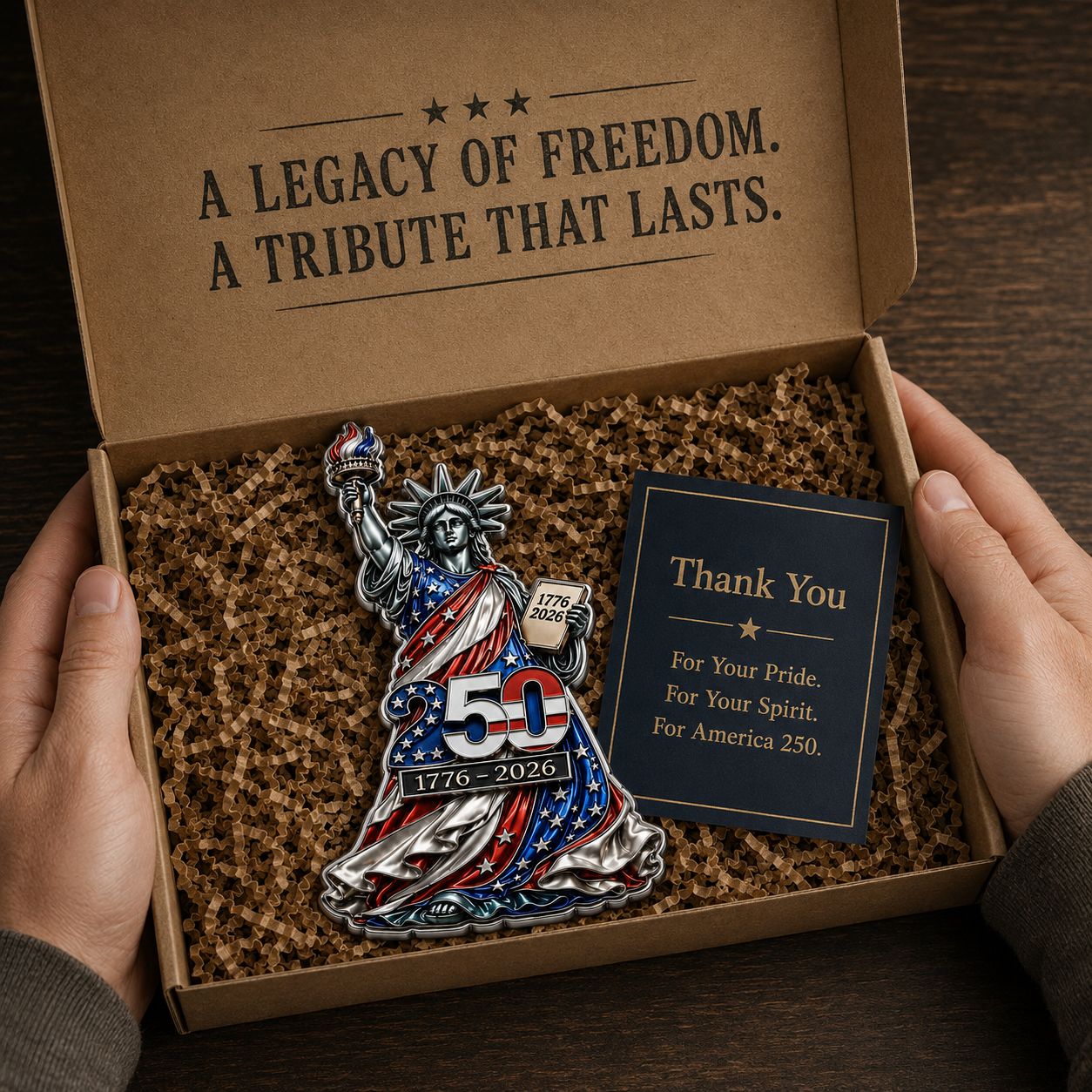 🗽 America 250th Liberty Emblem Badge — 1776–2026 Tribute
