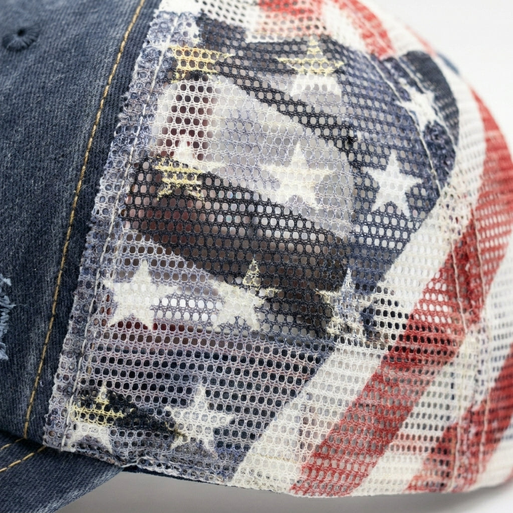American Flag Ponytail Embroidered Hat -📦Free Shipping Over $39