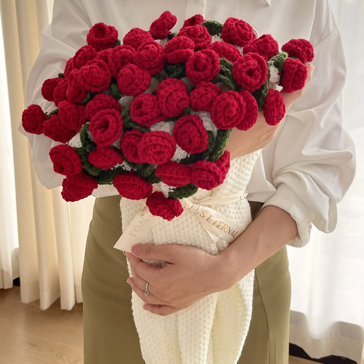 Give a Smile That Lasts Forever❤️❤️--Beyond Flowers: A Hand-Stitched Promise That Never Fades.