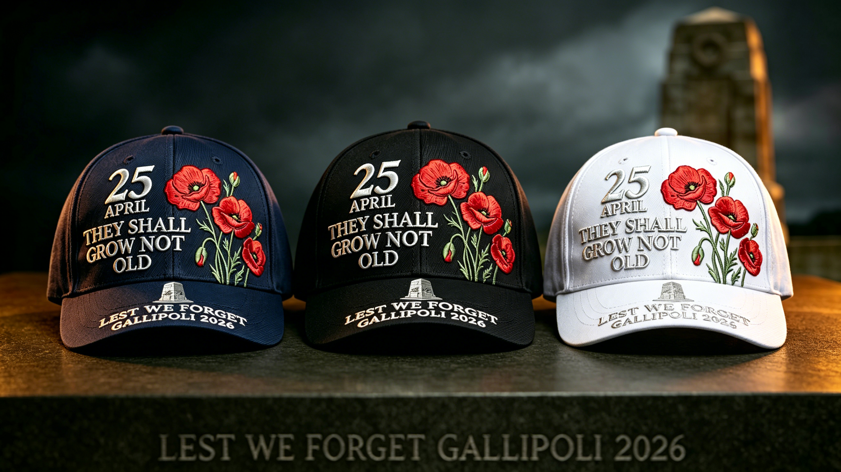 "Lest We Forget"—Gallipoli 2026 ANZAC Commemorative Cap