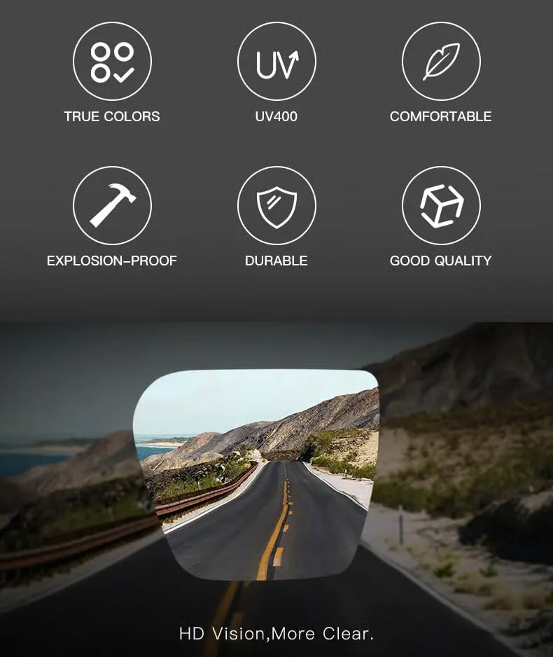 UV400 Photochromic Polarized Safety Glasses