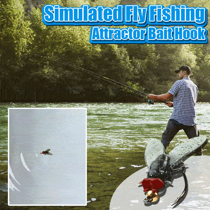 🔥Last Day Clearance Sale - 50% OFF🎄Simulated Flies Fishing Attractor Bait Hook- Buy 2 Get 1 Free Now