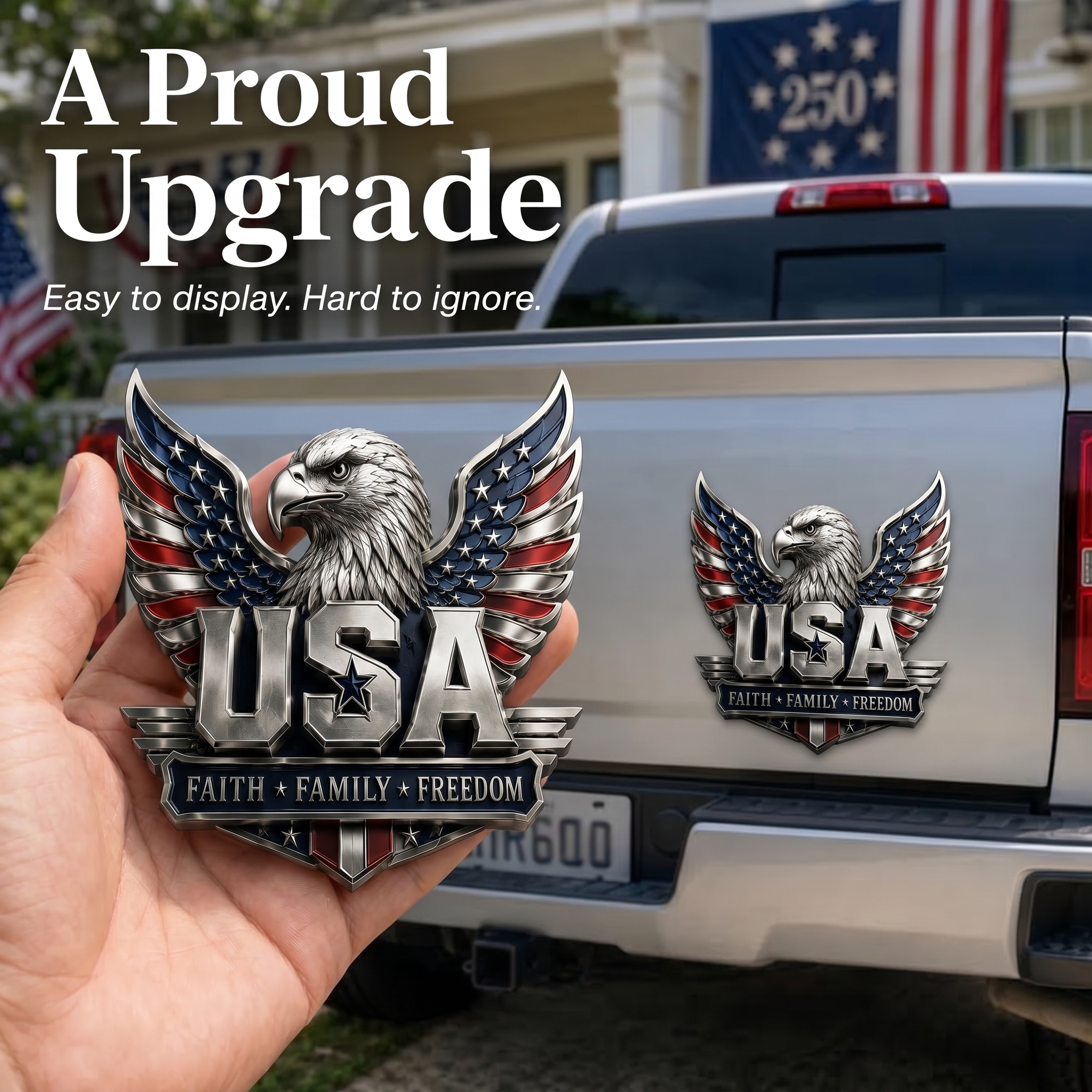 🇺🇸 250th Anniversary 49% OFF – ★USA Faith, Family & Freedom★ Eagle Emblem