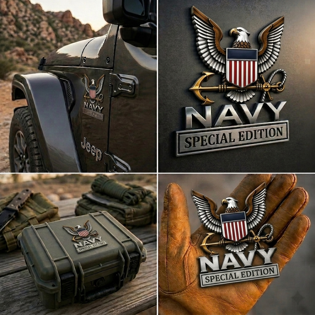 ⚓U.S. Navy Special Edition Metal Vehicle Badge