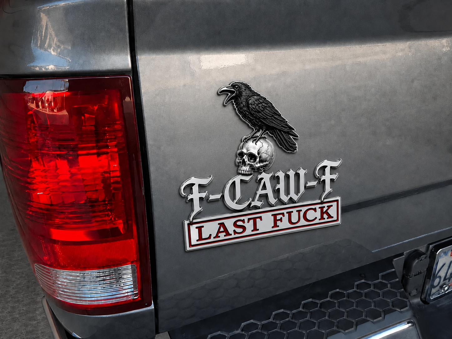 The F-CAW-F Car Emblem Metal Badge — For Those Who Laugh at Life and Give Zero F*cks!