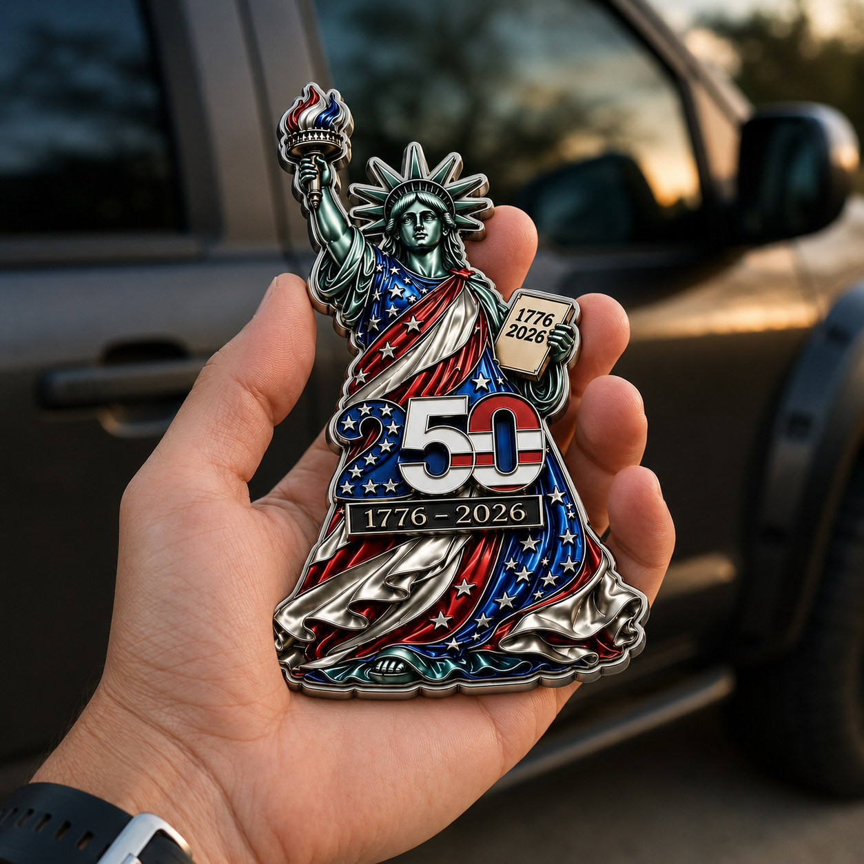 🗽 America 250th Liberty Emblem Badge — 1776–2026 Tribute