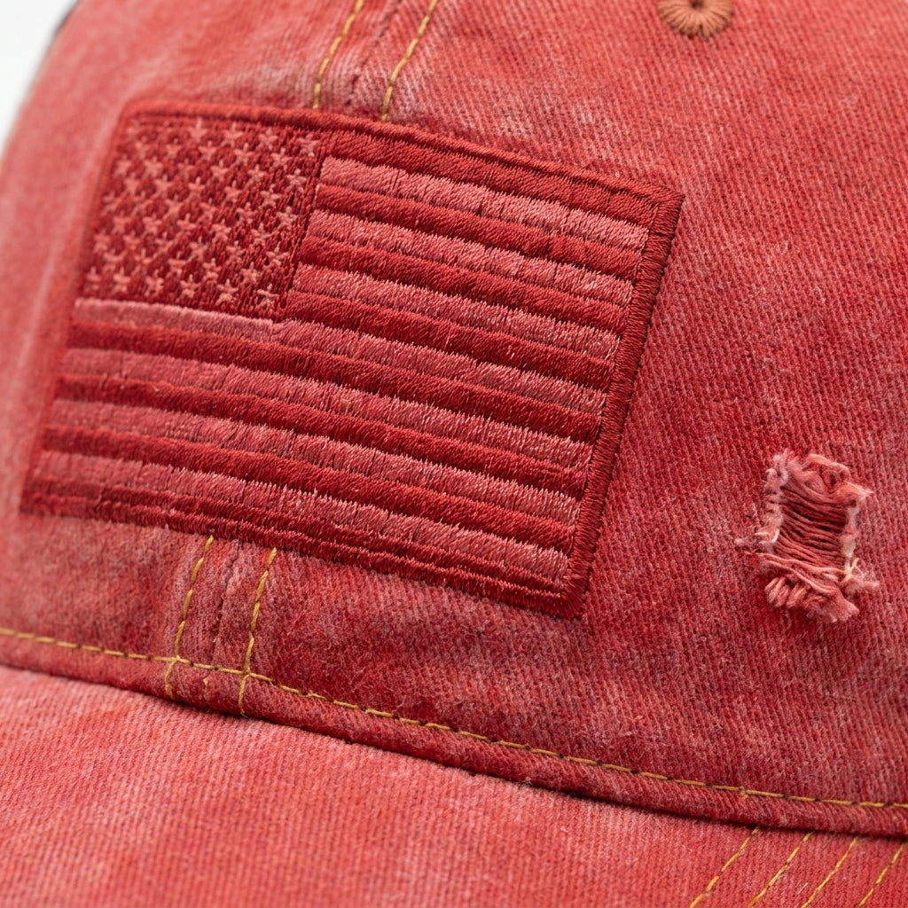 American Flag Ponytail Embroidered Hat -📦Free Shipping Over $39