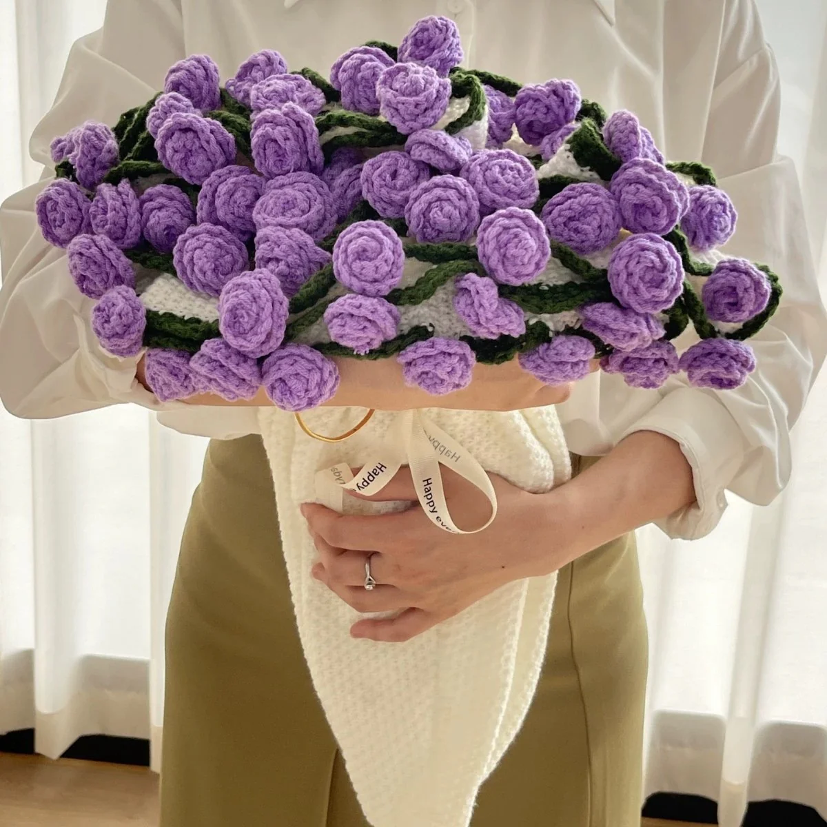 Give a Smile That Lasts Forever❤️❤️--Beyond Flowers: A Hand-Stitched Promise That Never Fades.
