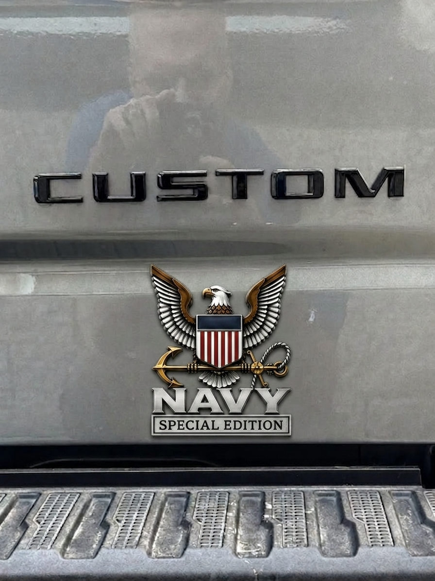 ⚓U.S. Navy Special Edition Metal Vehicle Badge