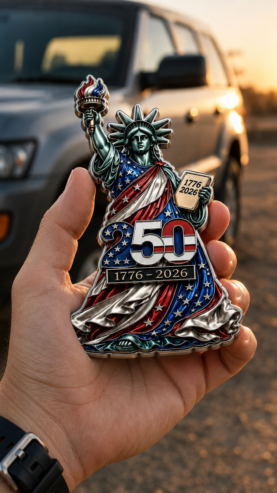 🗽 America 250th Liberty Emblem Badge — 1776–2026 Tribute