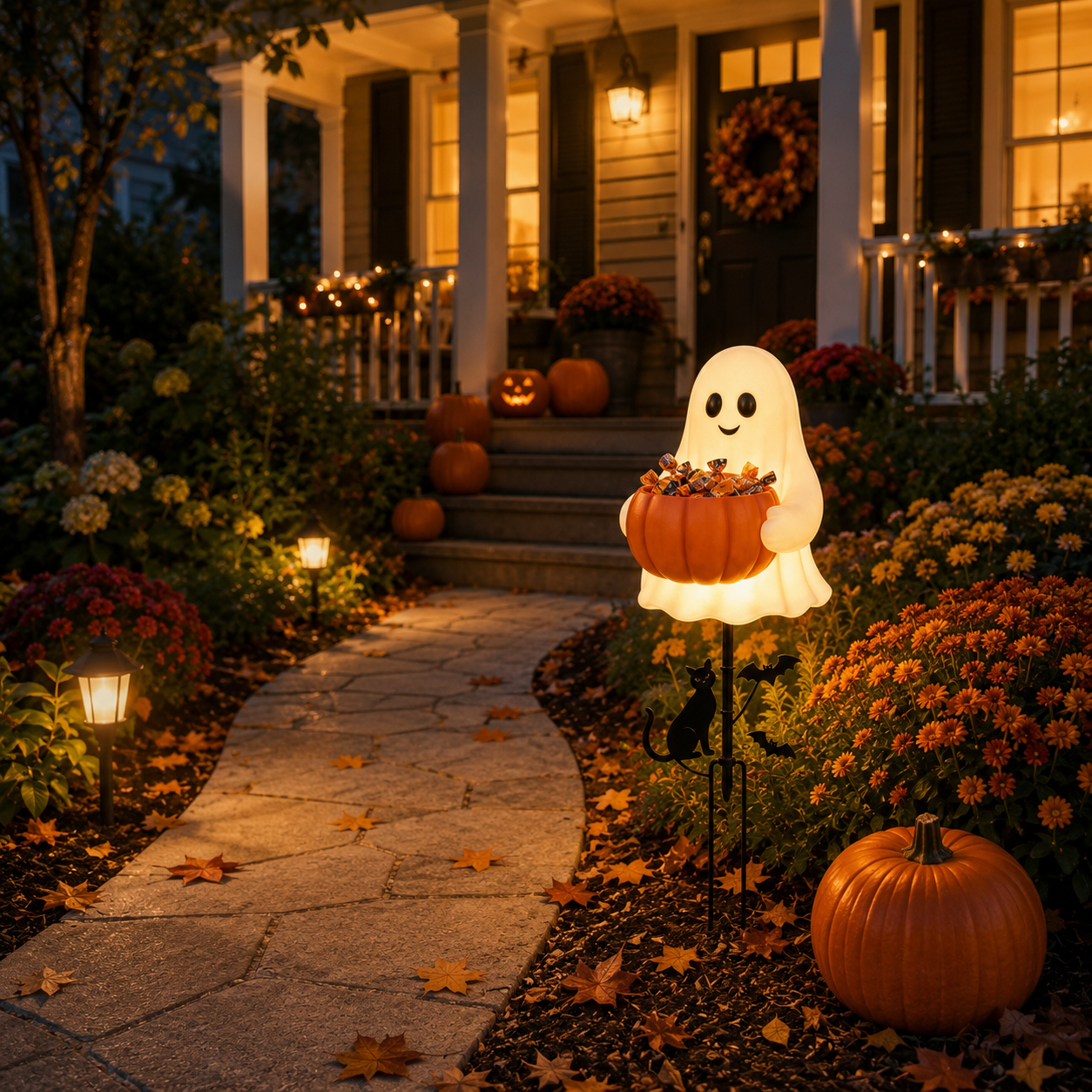 👻👻 Halloween Ghost Candy Holder Garden Stake