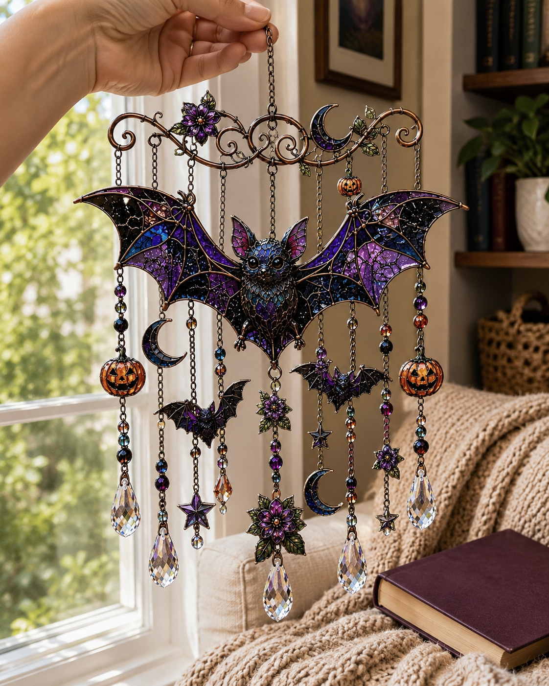 🔥Last Day 49% OFF - Halloween Suncatcher Wind Chime