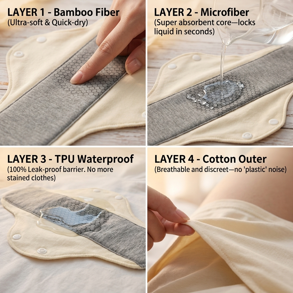 4PCS Reusable Leak-Proof Washable Incontinence Pads --🔥Free Shipping Over $39
