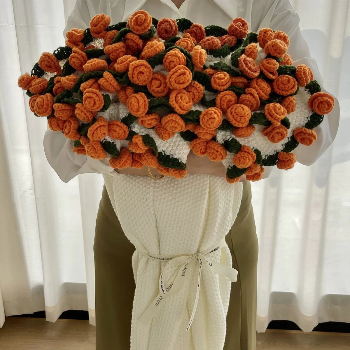 Give a Smile That Lasts Forever❤️❤️--Beyond Flowers: A Hand-Stitched Promise That Never Fades.
