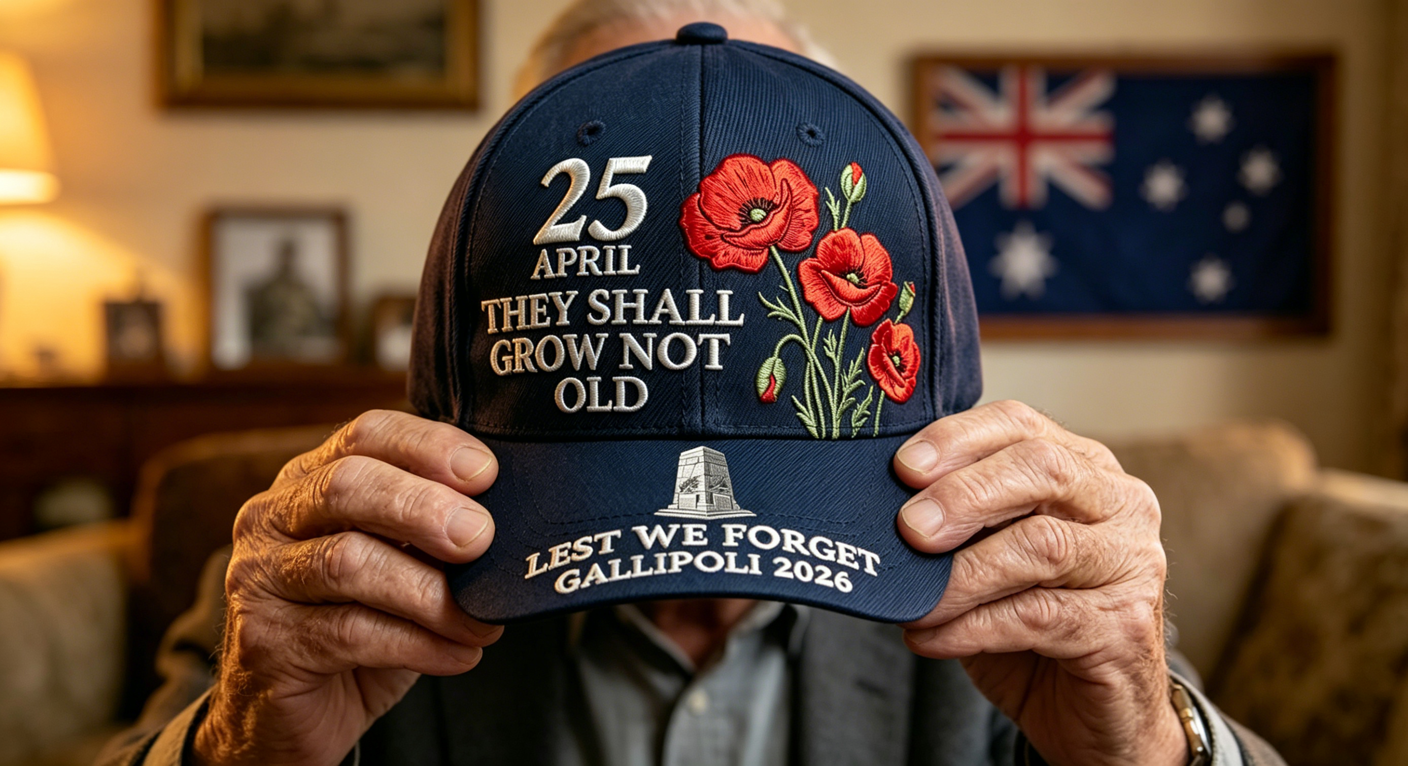 "Lest We Forget"—Gallipoli 2026 ANZAC Commemorative Cap