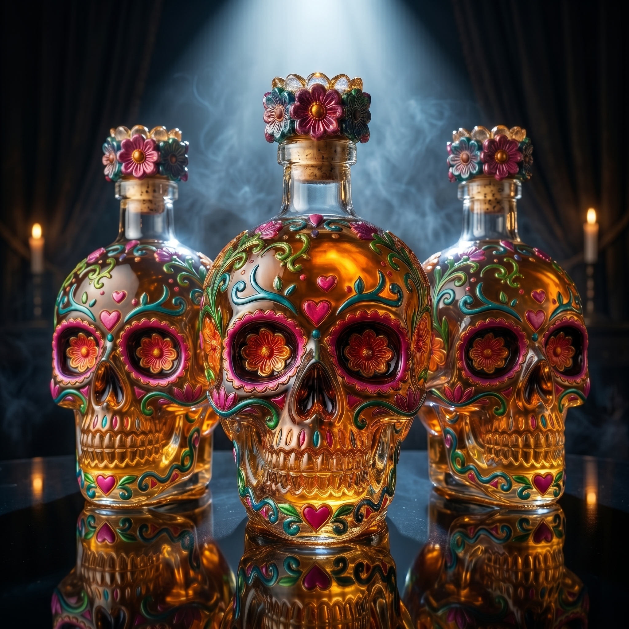 🔥🍷Limited edition Day of the Dead tequila bottle🎁 -- Free Shipping Over $39📦