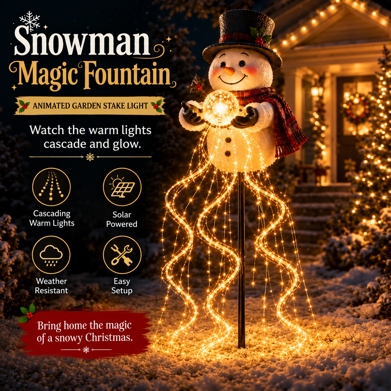 🎅✨ 2026 New Santa’s Flying Sleigh Solar Christmas Garden Light
