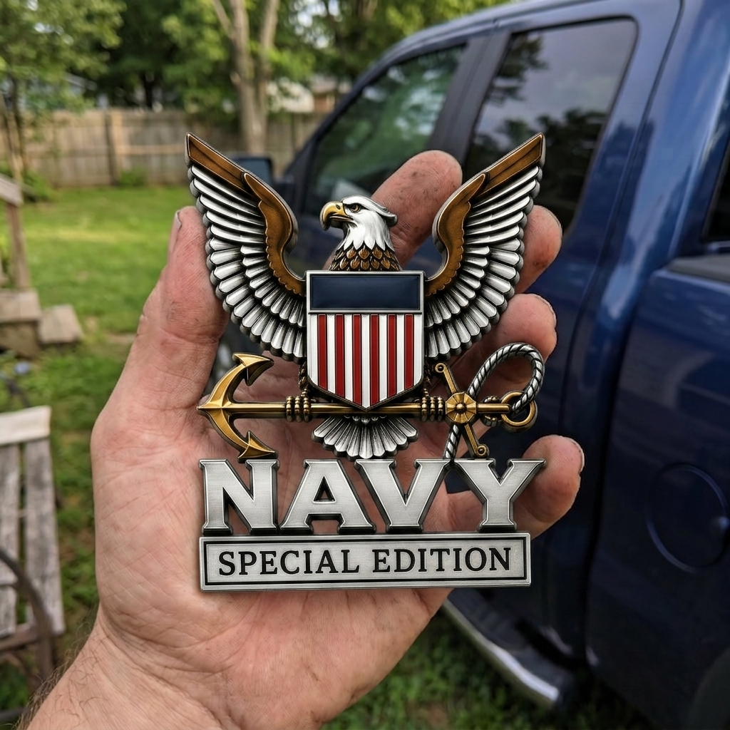 ⚓U.S. Navy Special Edition Metal Vehicle Badge