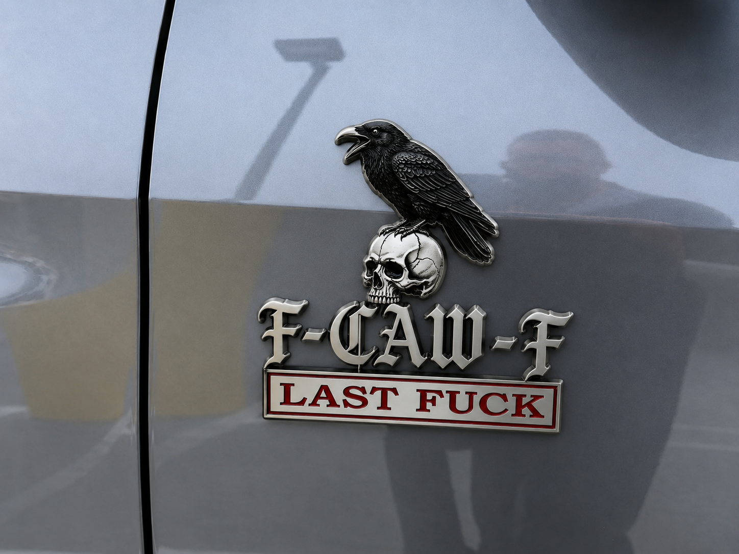 The F-CAW-F Car Emblem Metal Badge — For Those Who Laugh at Life and Give Zero F*cks!