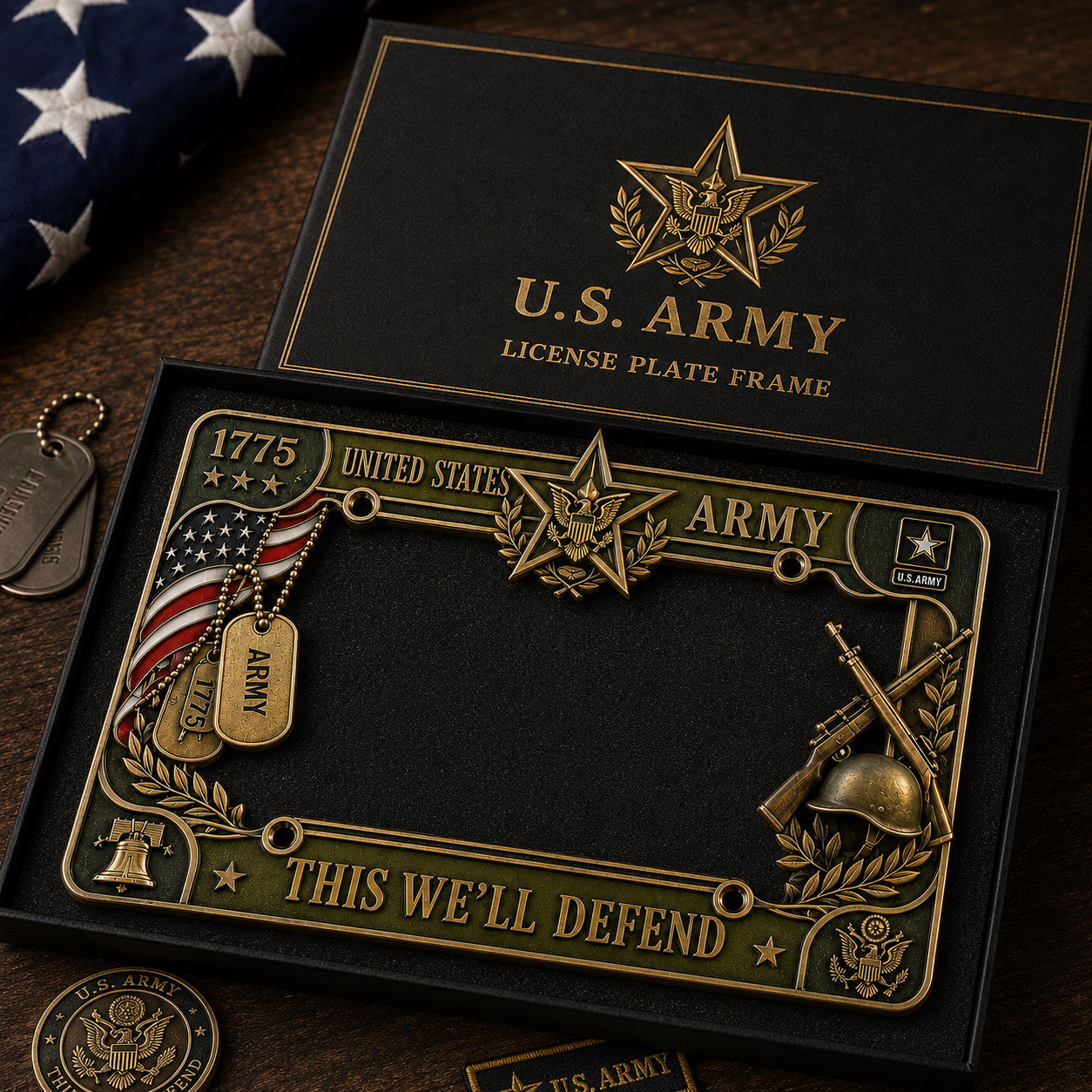 U.S. Army "This We'll Defend" License Plate Frame