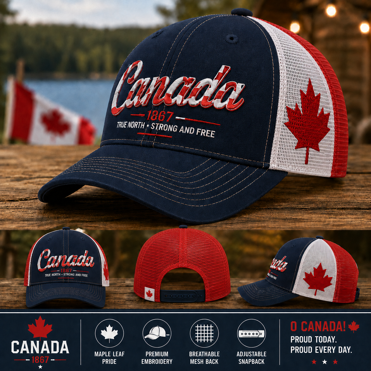 Canada Day Sale - Canada 1867 “True North” Patriotic Trucker Cap