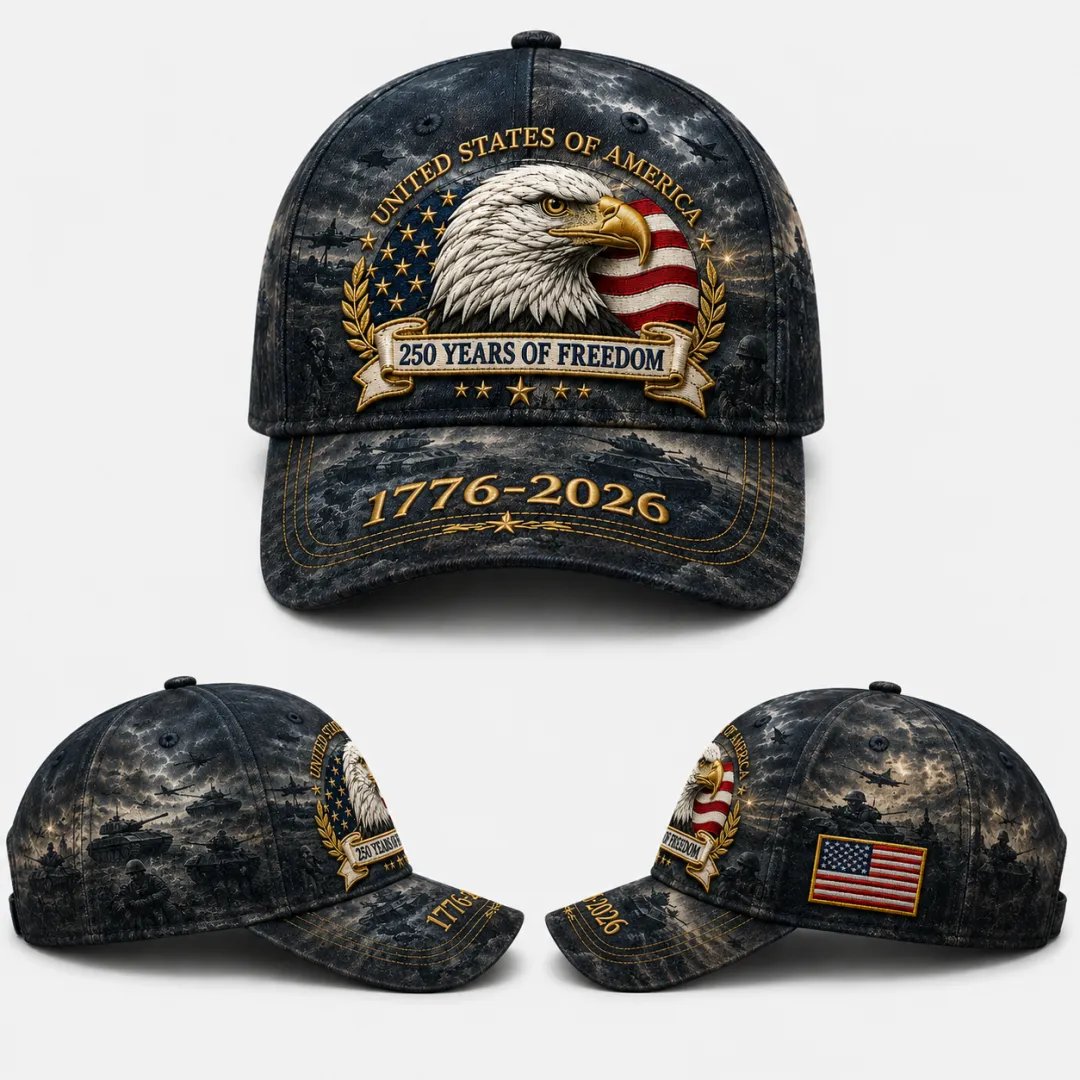250 Years of Freedom Eagle Cap | Embroidered Patriotic Vintage Baseball Hat