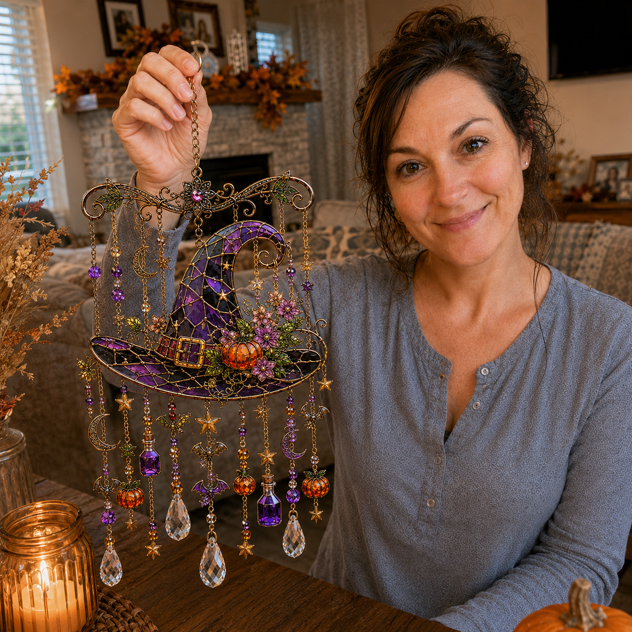 🔥Last Day 49% OFF - Halloween Suncatcher Wind Chime