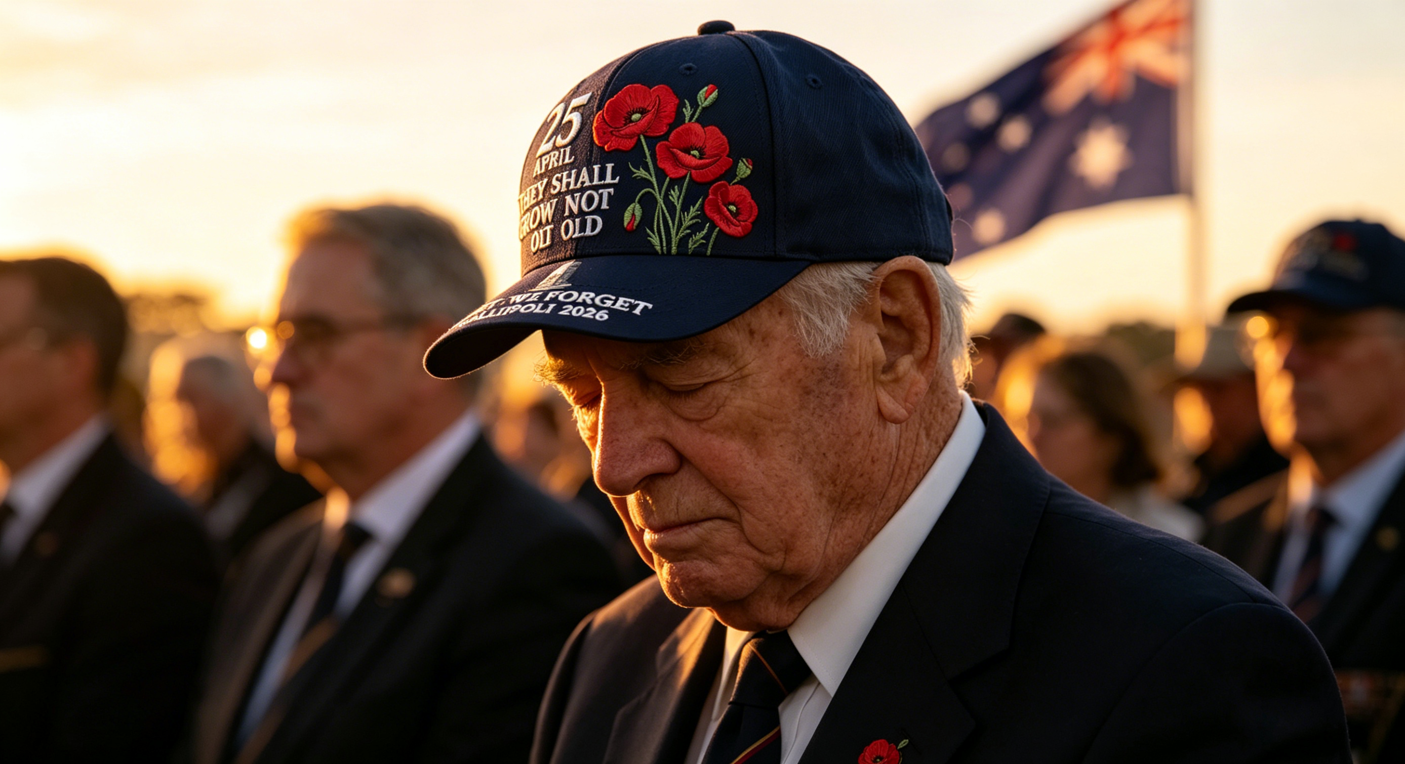 "Lest We Forget"—Gallipoli 2026 ANZAC Commemorative Cap