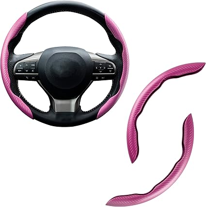 Carbon Fiber Silicone Anti-Slip Car Steering Wheel Cover Universal Fit