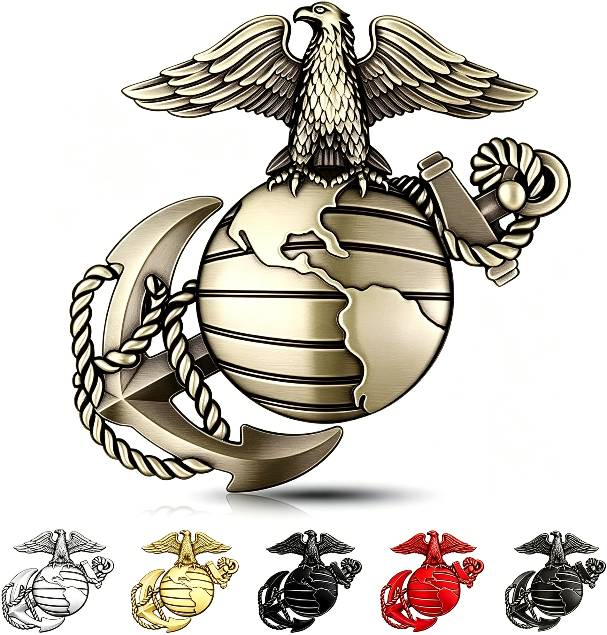 250th Anniversary U.S. Marine Corps Metal Cars Emblem