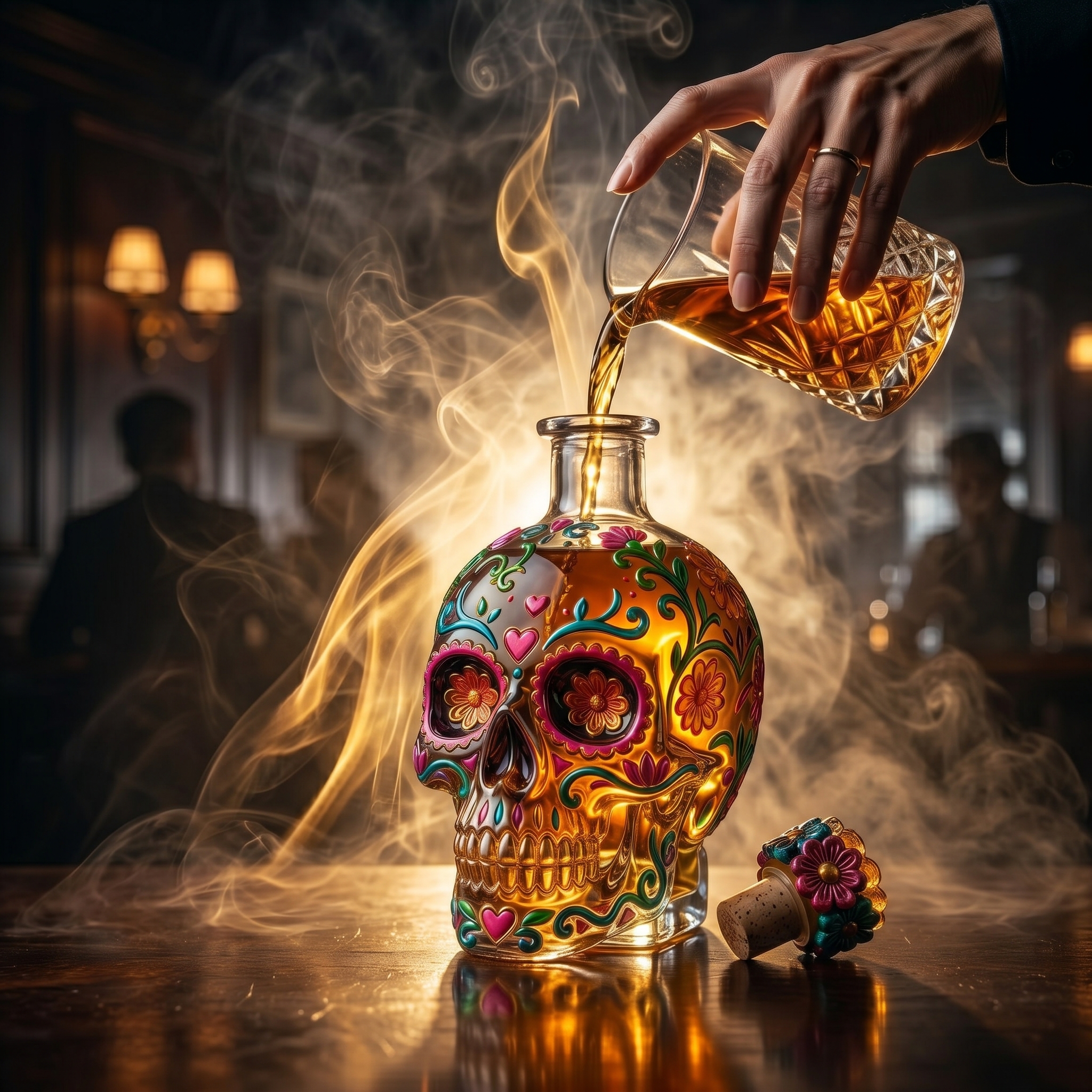 🔥🍷Limited edition Day of the Dead tequila bottle🎁 -- Free Shipping Over $39📦
