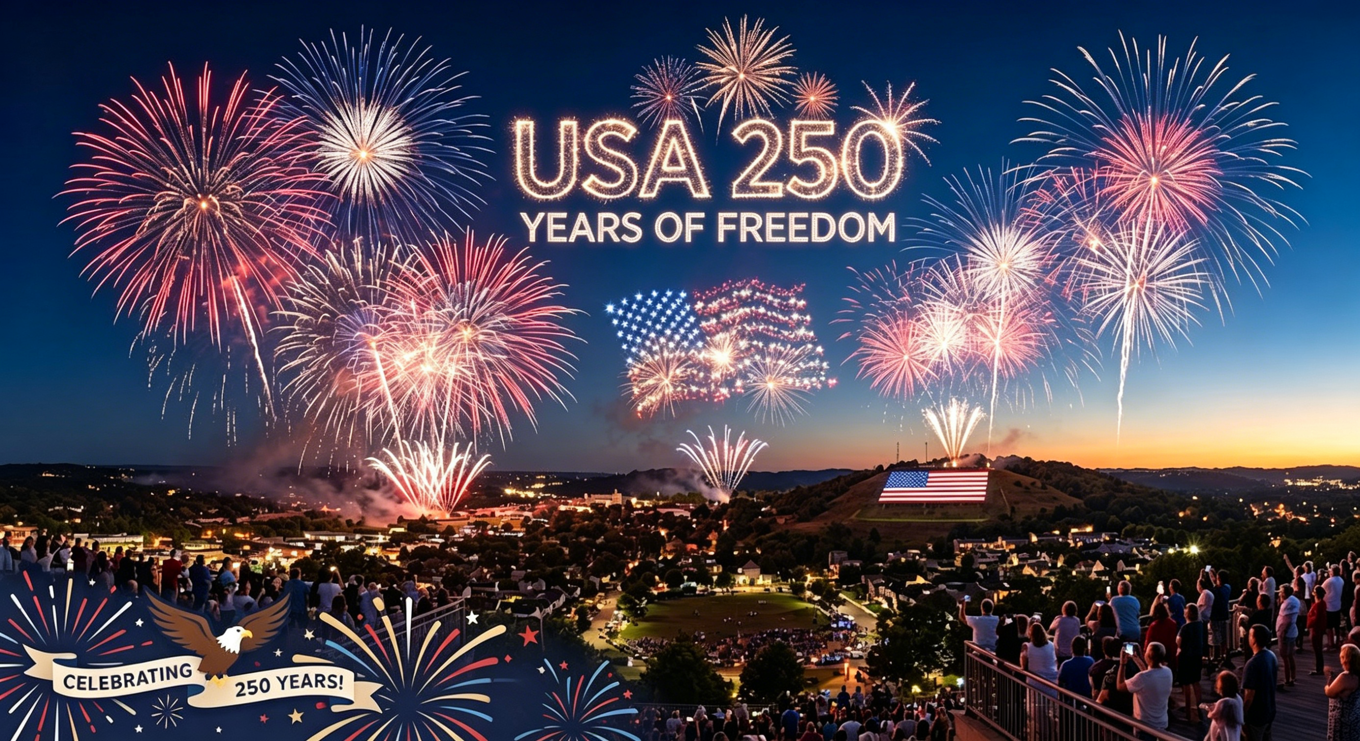 Last Day 49%OFF🔥🦅Illuminated 250th Anniversary USA Commemorative Flag - Premium LED Edition (3x5Ft)