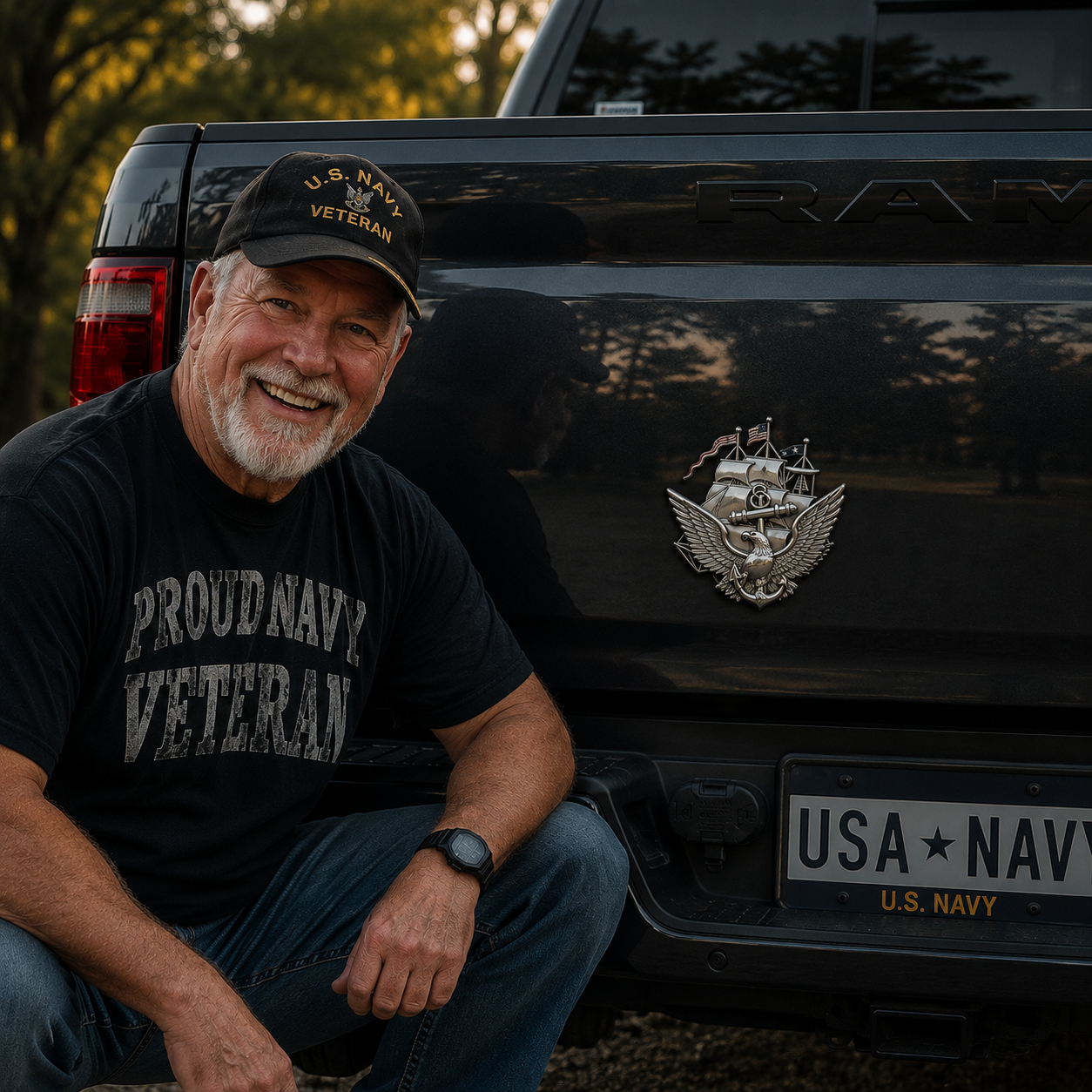 250th Anniversary U.S. NAVY Metal Car Emblem