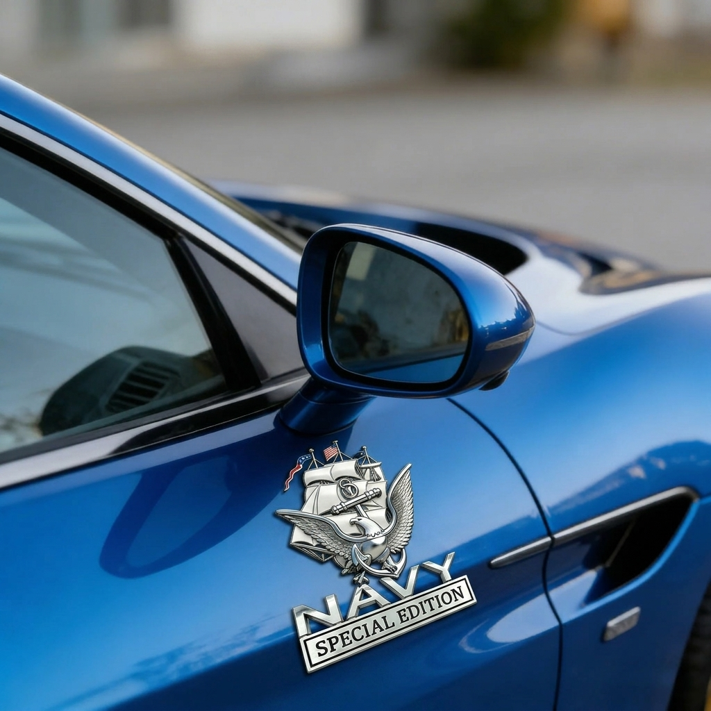 U.S. Navy Special Edition Metal Vehicle Badge