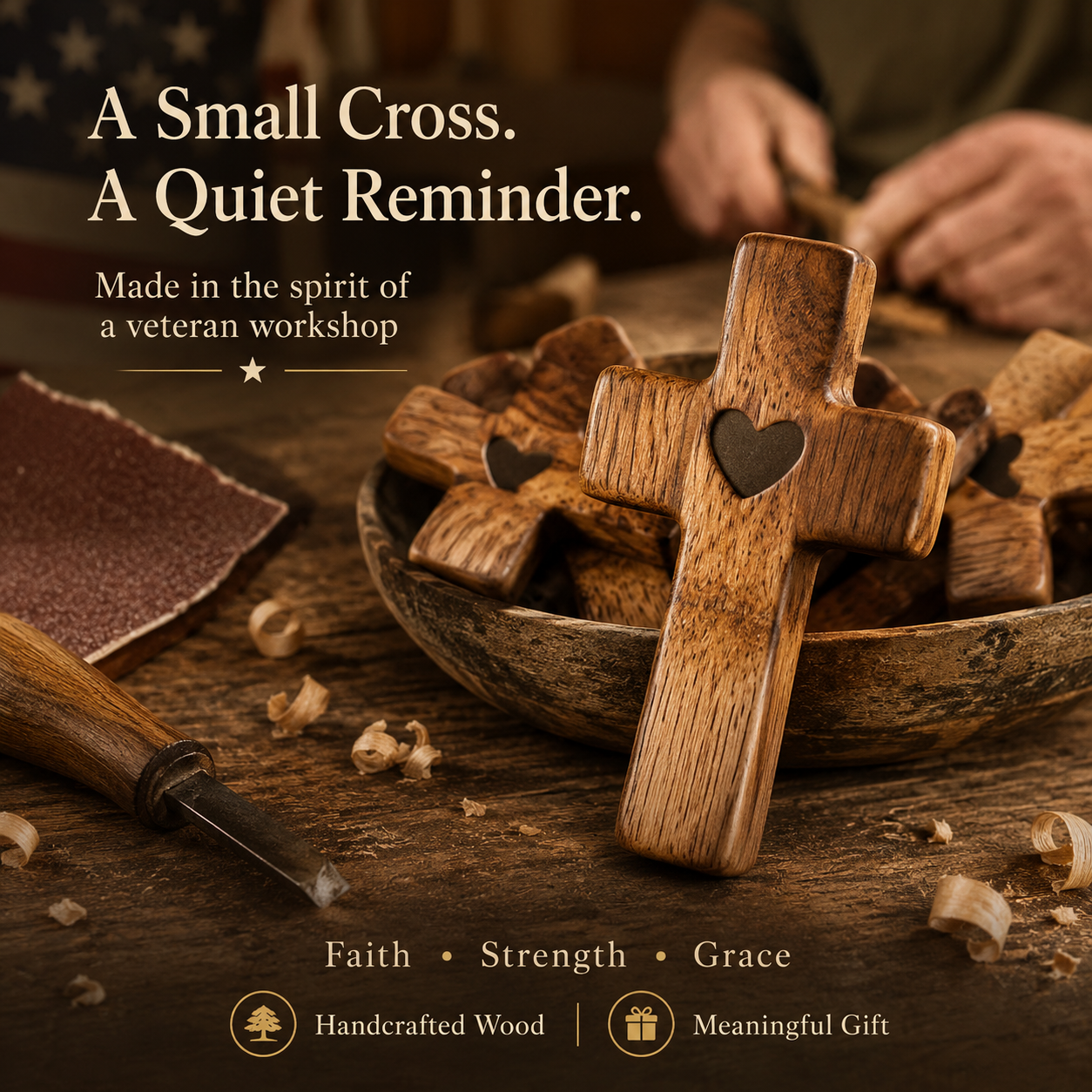 ✝️100% Handmade Wooden Cross My Heart
