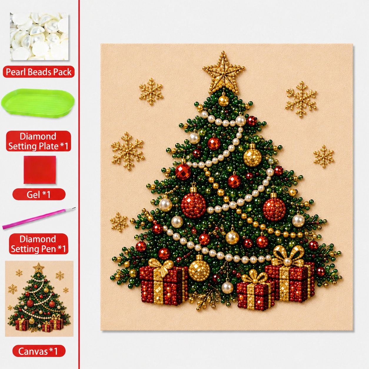 DIY Christmas Pearl Diamond Painting Art Kit
