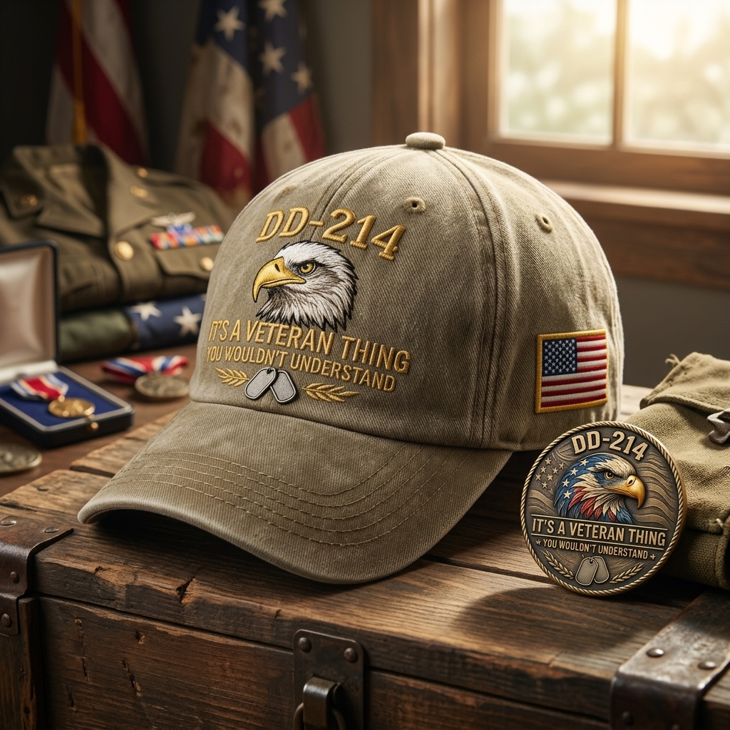 Last Day！！💥💥Join the Elite. Get the DD-214 "Brotherhood" Cap + A FREE Challenge Coin (Value $19)🫡