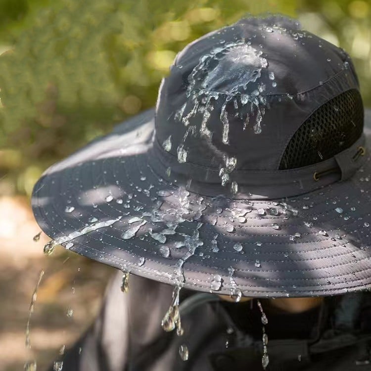 🔥Father's Day Sale 49% OFF - Wide Brim Solar Fan Outdoor Fishing Hat-Solar & USB Charging