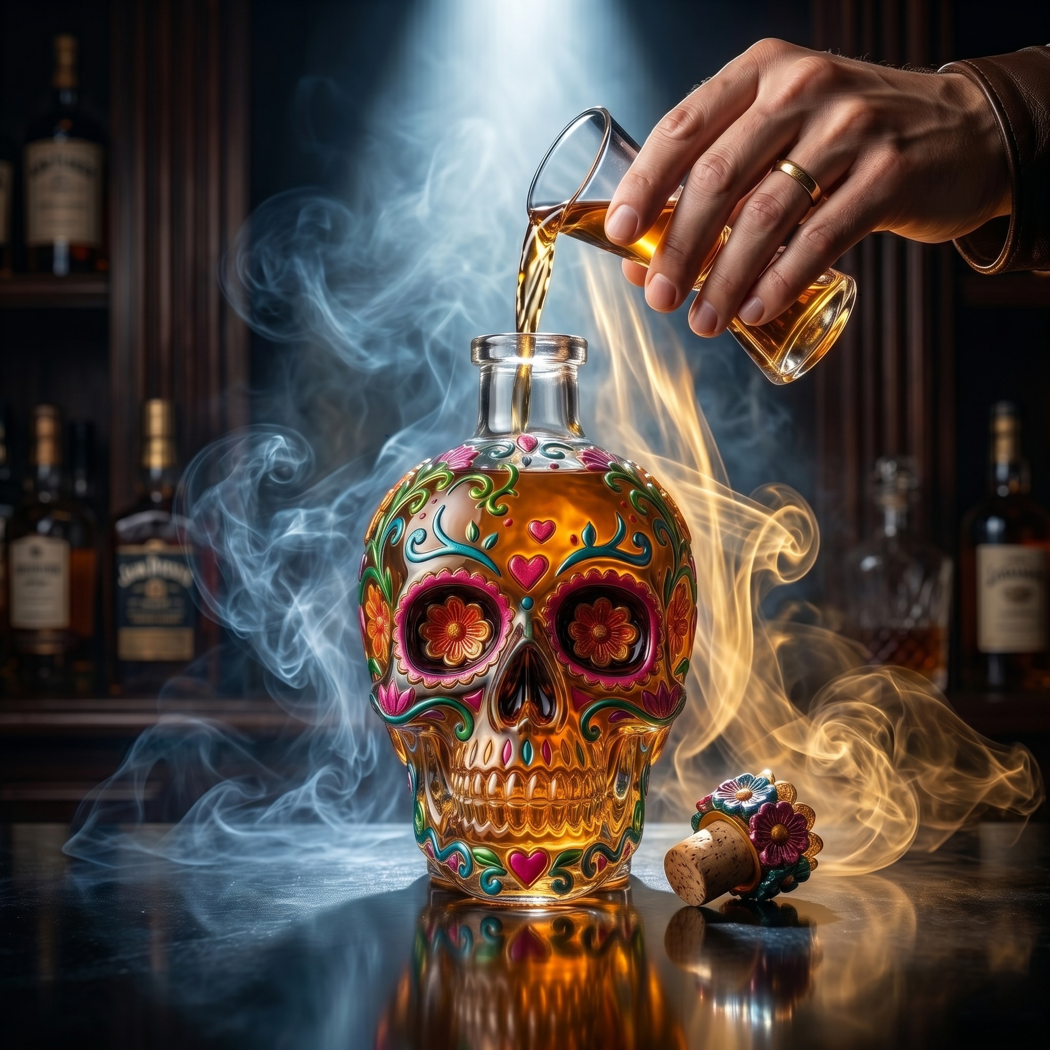 🔥🍷Limited edition Day of the Dead tequila bottle🎁 -- Free Shipping Over $39📦