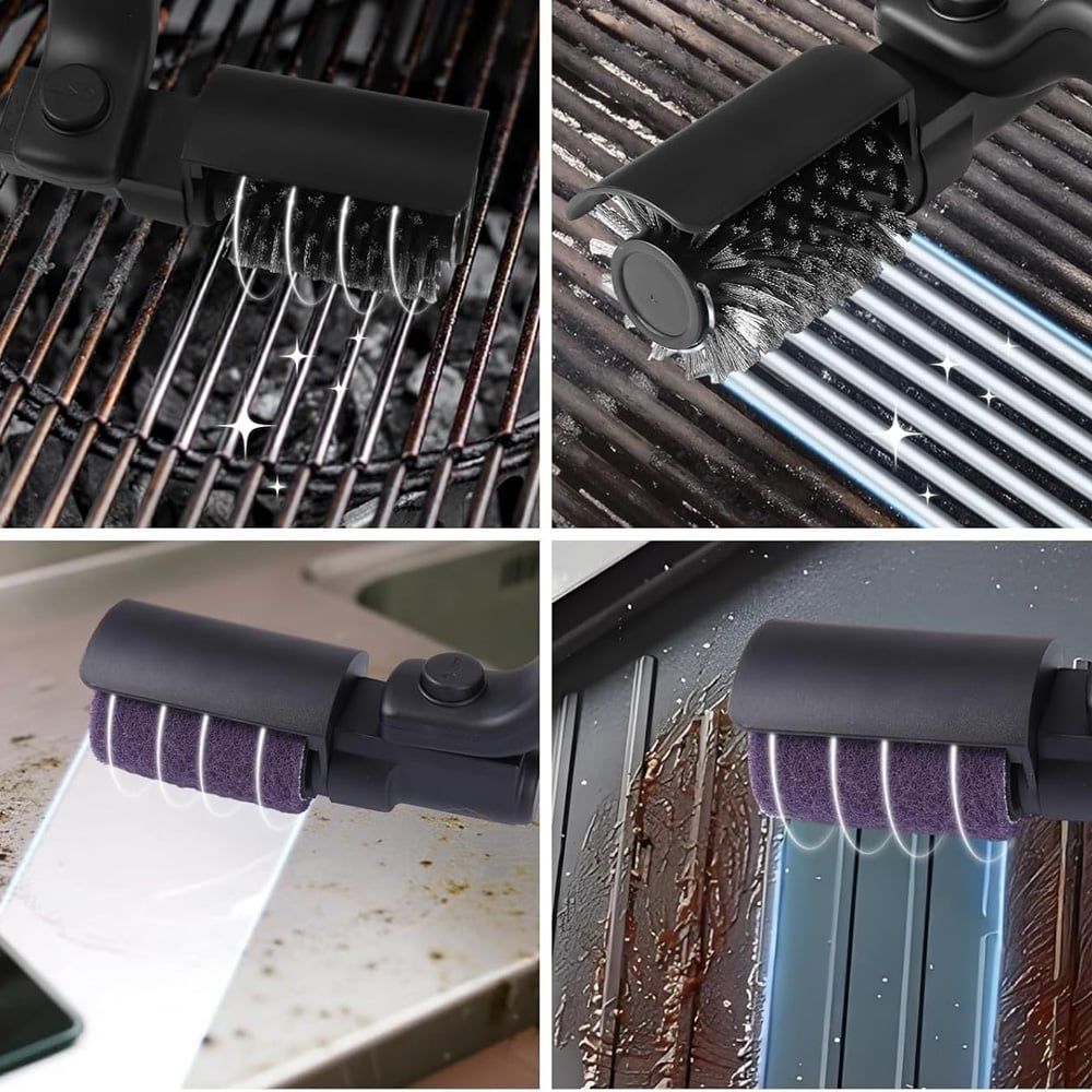 2.It's the Only Brush That Cleans Porcelain Grills WITHOUT Scratching (Dual-Head System) 