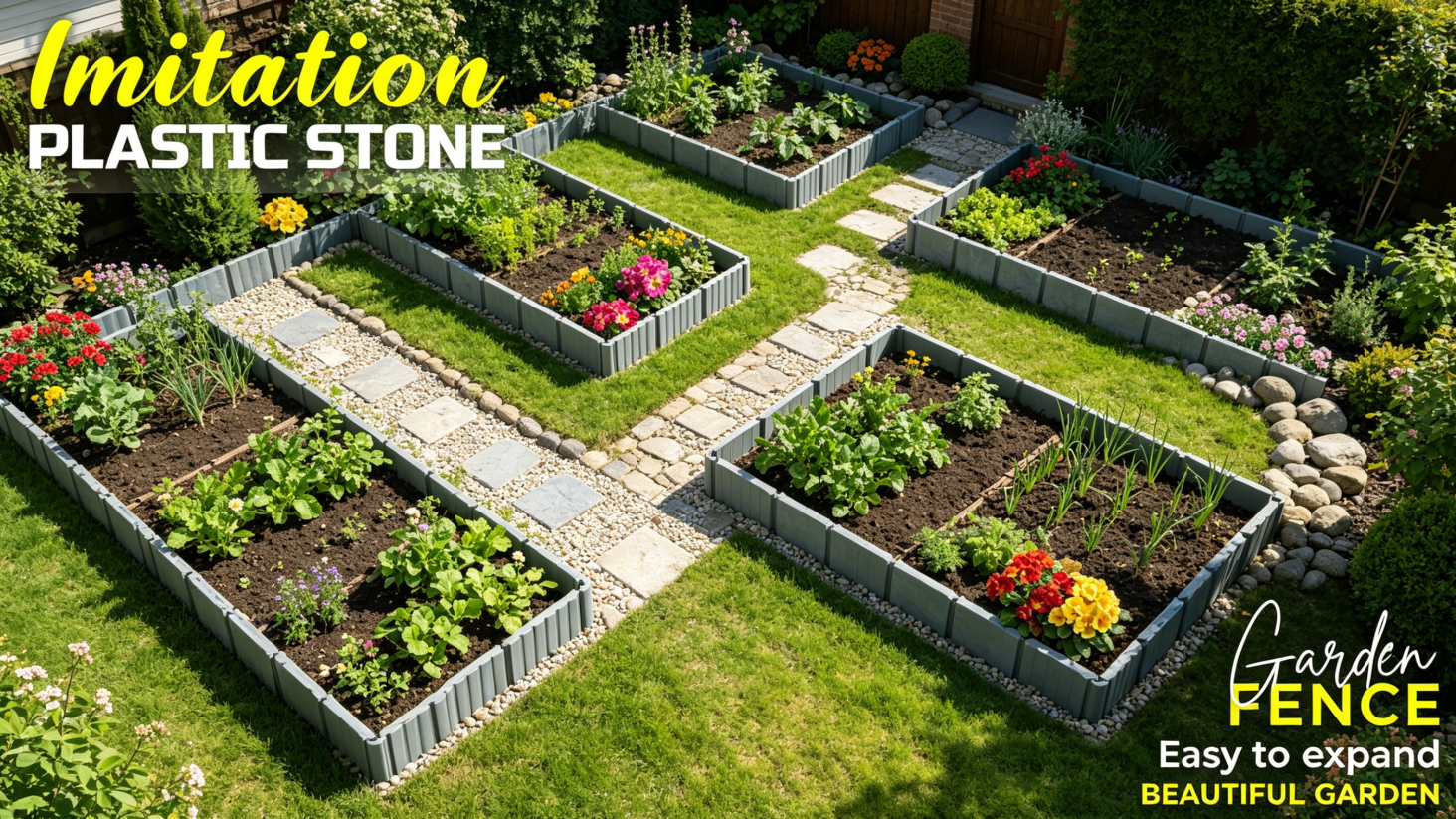 Stop Fighting Messy Garden Edges. Get the "Luxury Stone" Look in Minutes! 🧱 -- Buy 2 Free Shipping🔥🔥