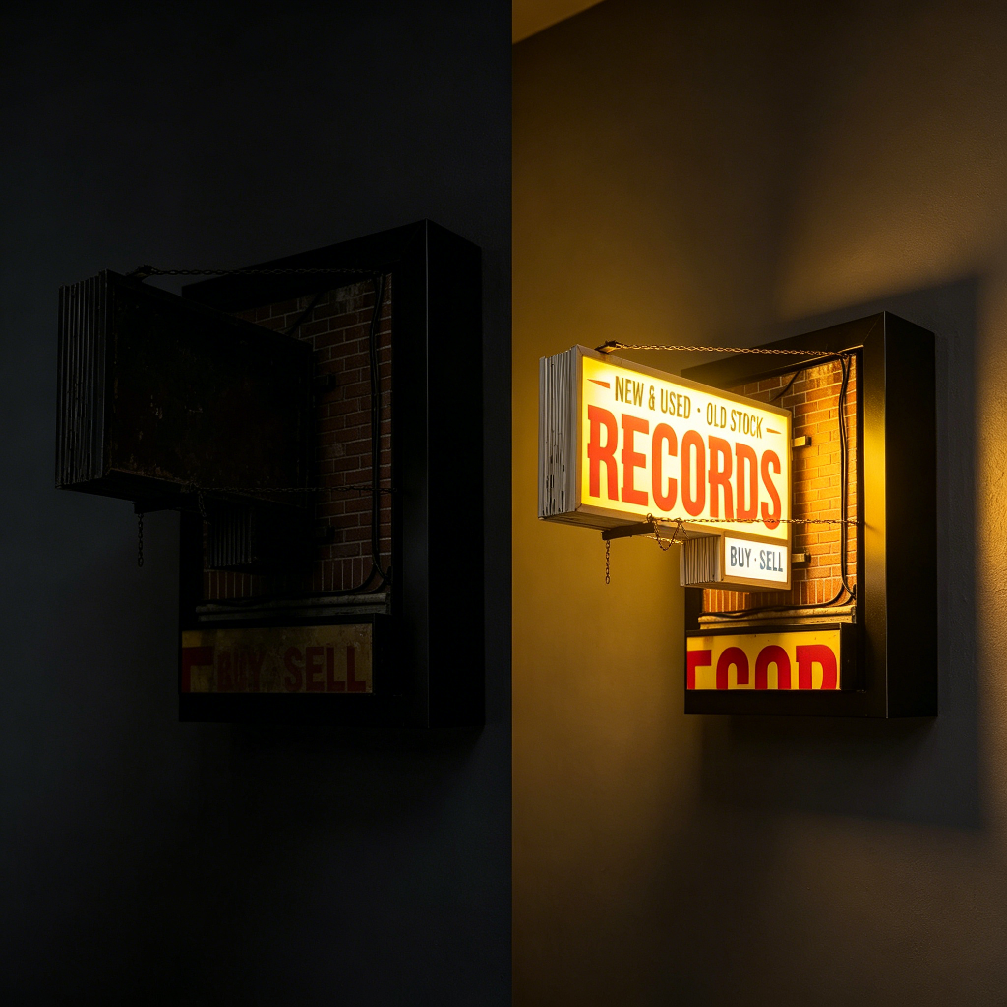 🔥 Last Day 50% OFF 🎵 Record Store Retro Wall Light — The Ultimate Gift for Music & Vinyl Lovers ✨--Buy 2 Free Shipping🔥🔥