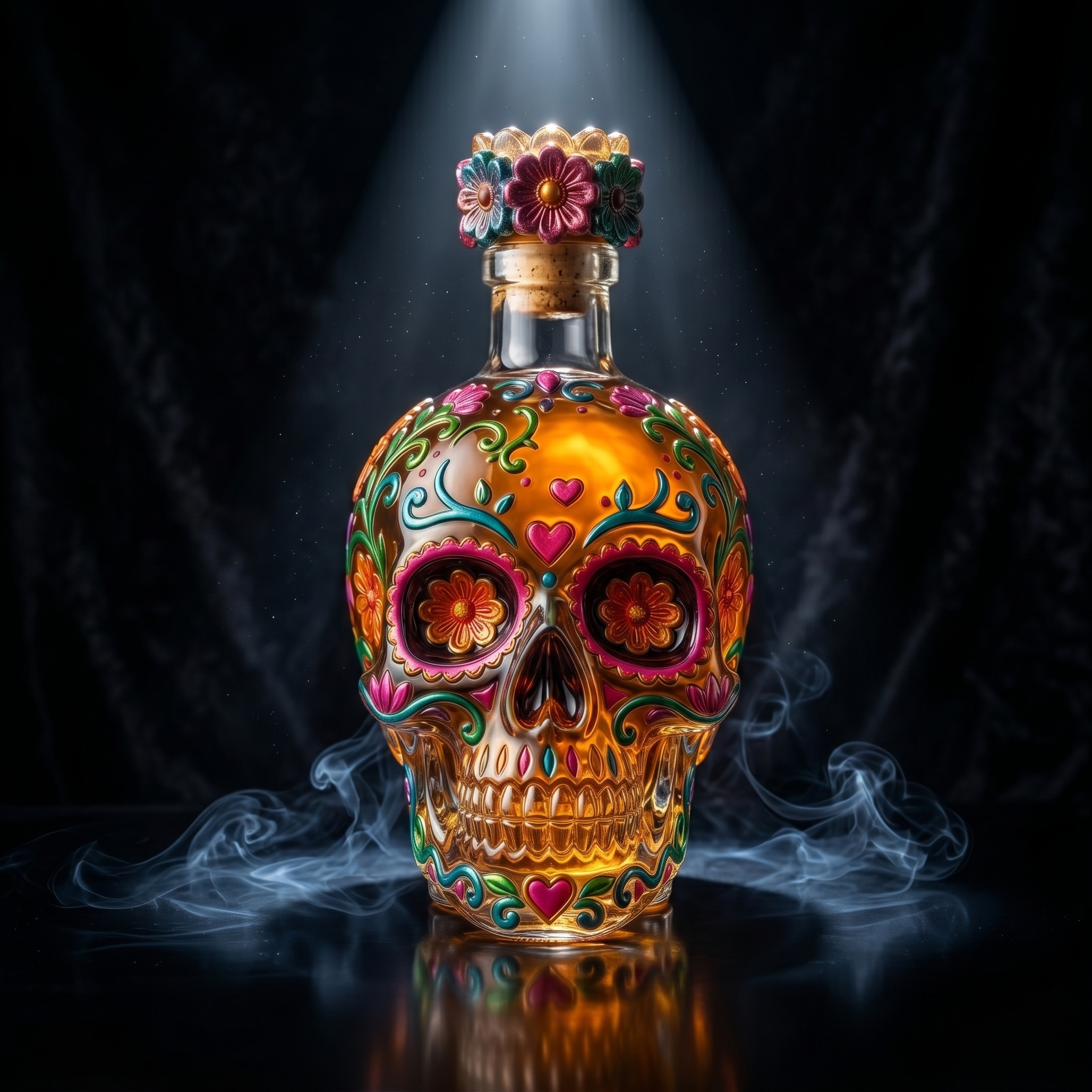 🔥🍷Limited edition Day of the Dead tequila bottle🎁 -- Free Shipping Over $39📦